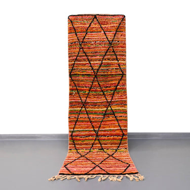 Moroccan Vintage Runner Rug 2.5 x 8.1 feet / 77 x 248 cm - Ettilux Home